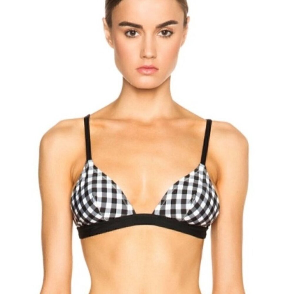 Solid & Striped Gingham Bikini Top - Extra Small
